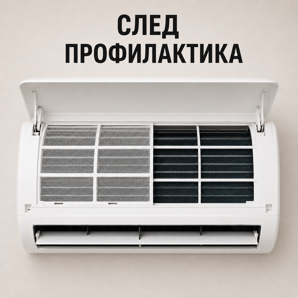Климатик след профилактика – почистен
